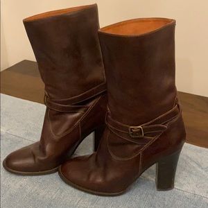 J Crew mid-calf leather boots - 9.5 EUC